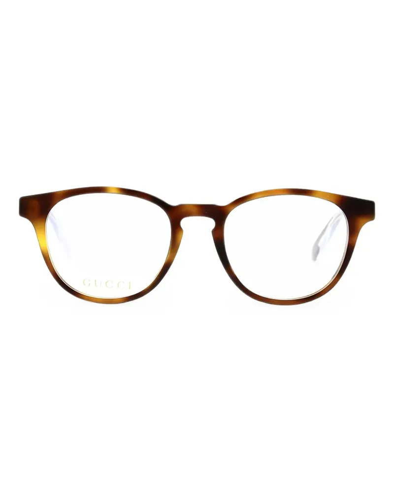 Gucci Brille mit ovalem Gestell - Braun Braun