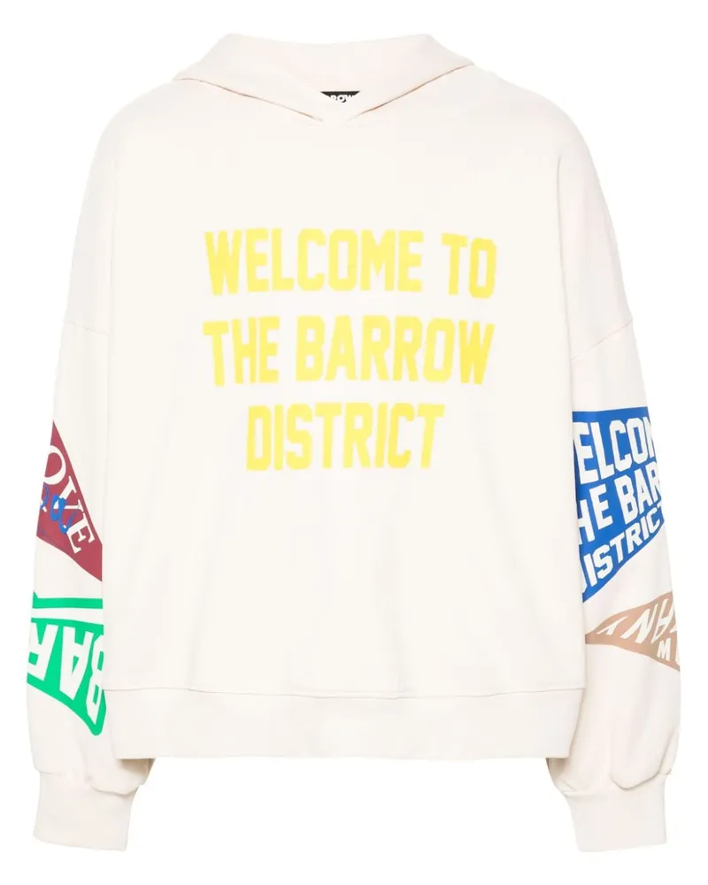 BARROW Hoodie mit Logo-Print Nude