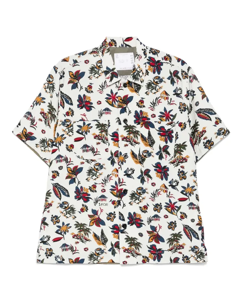 Sacai Hemd mit Print - Nude Nude