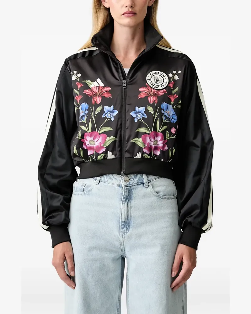 adidas x Farm Cropped-Jacke - Schwarz Schwarz