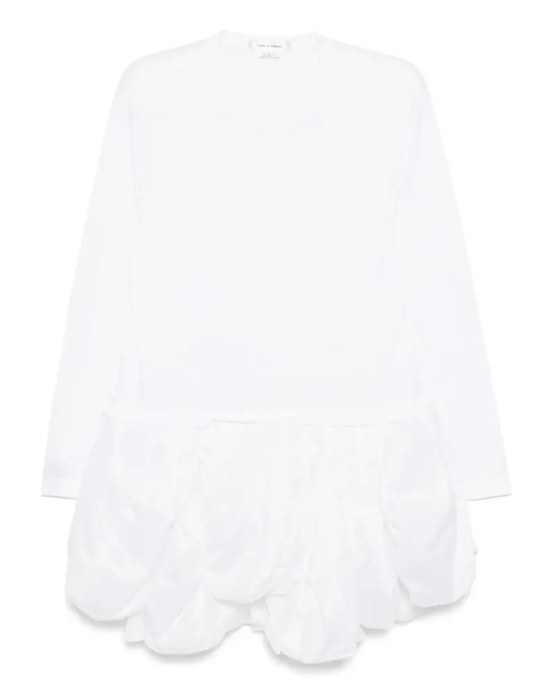 Comme des Garçons Kleid mit Rüschen - Weiß Weiß