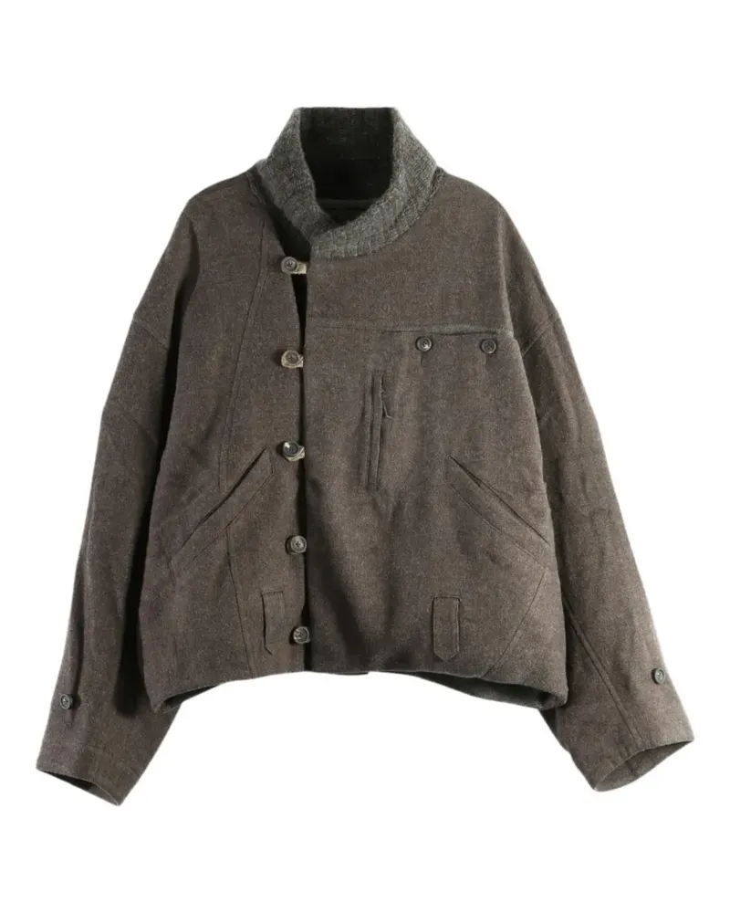 Ziggy Chen asymmetric-front shawl-collar jacket - Braun Braun