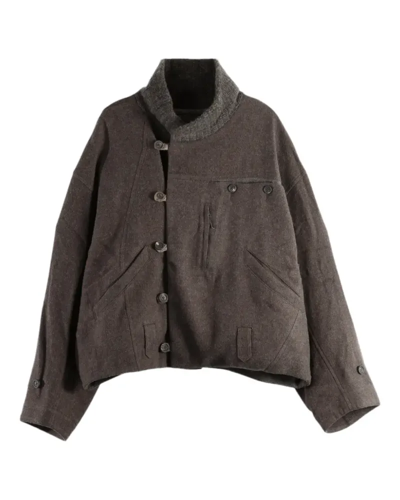 Ziggy Chen asymmetric-front shawl-collar jacket - Braun Braun