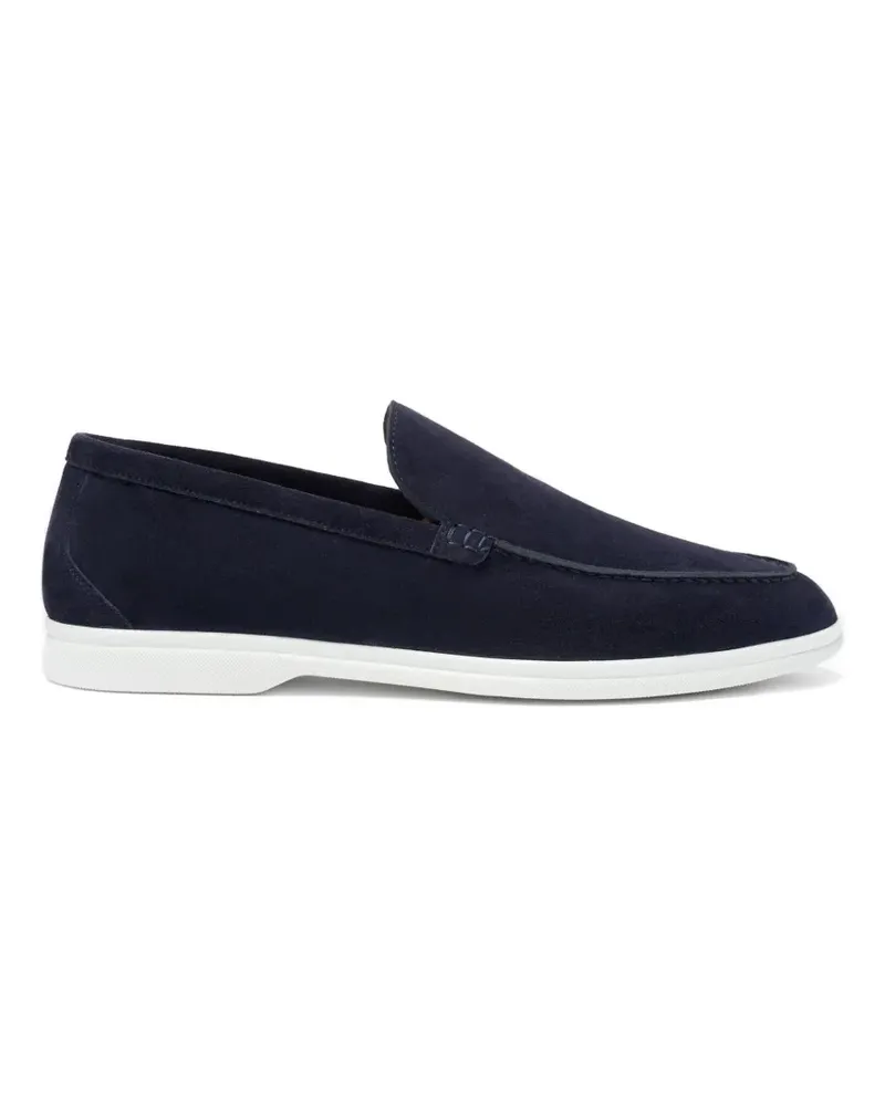 Scarosso Ludovico Loafer aus Wildleder - Blau Blau