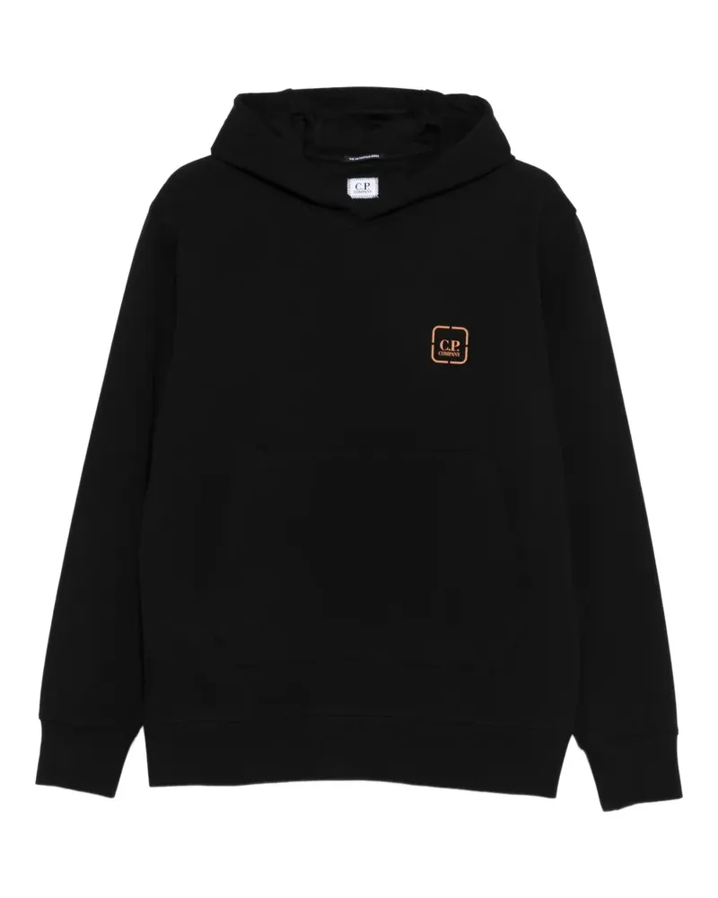C.P. Company Hoodie mit Logo-Patch - Schwarz Schwarz