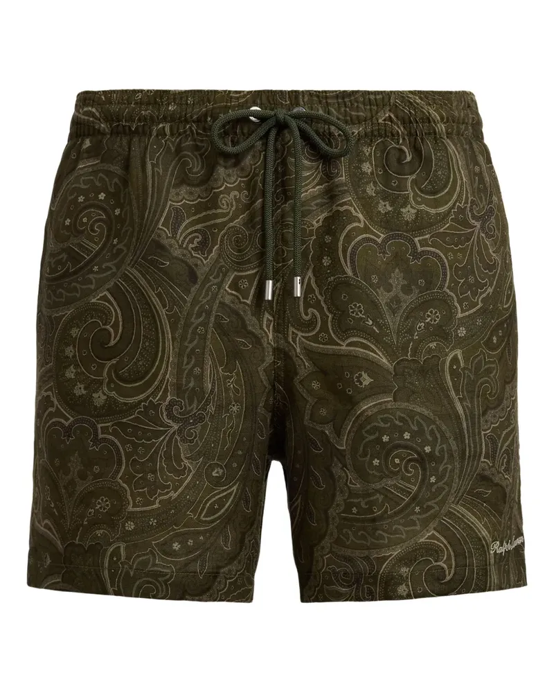 Ralph Lauren paisley-pattern drawstring swim shorts - Grün Grün