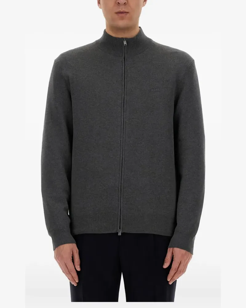 HUGO BOSS Cardigan mit Reißverschluss - Grau Grau