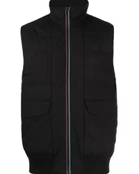 Paul Smith Gesteppte Mixed Media Weste Schwarz