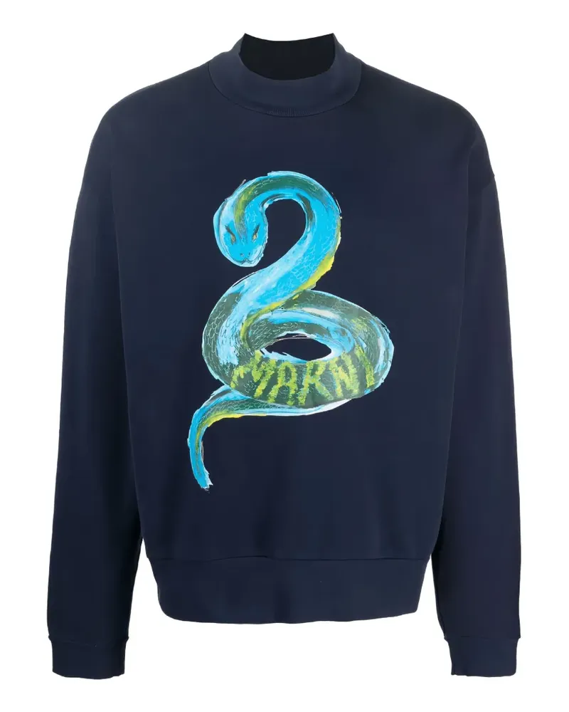 Marni Hemd mit Python-Print - Blau Blau