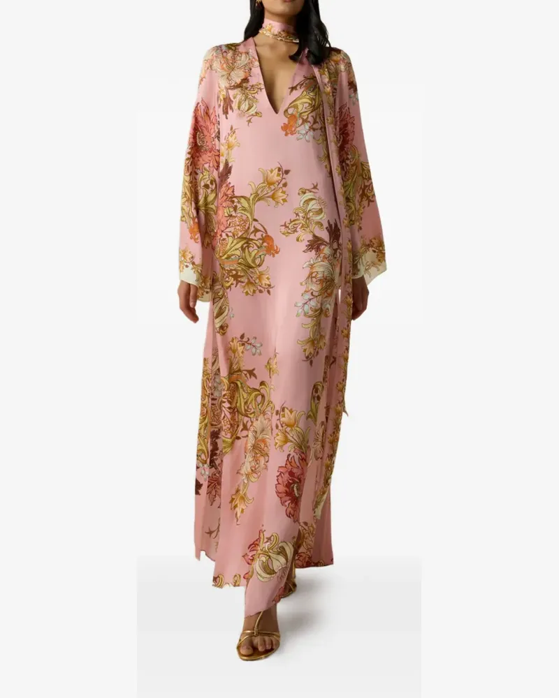 Hemant & Nandita floral-print maxi dress - Rosa Rosa