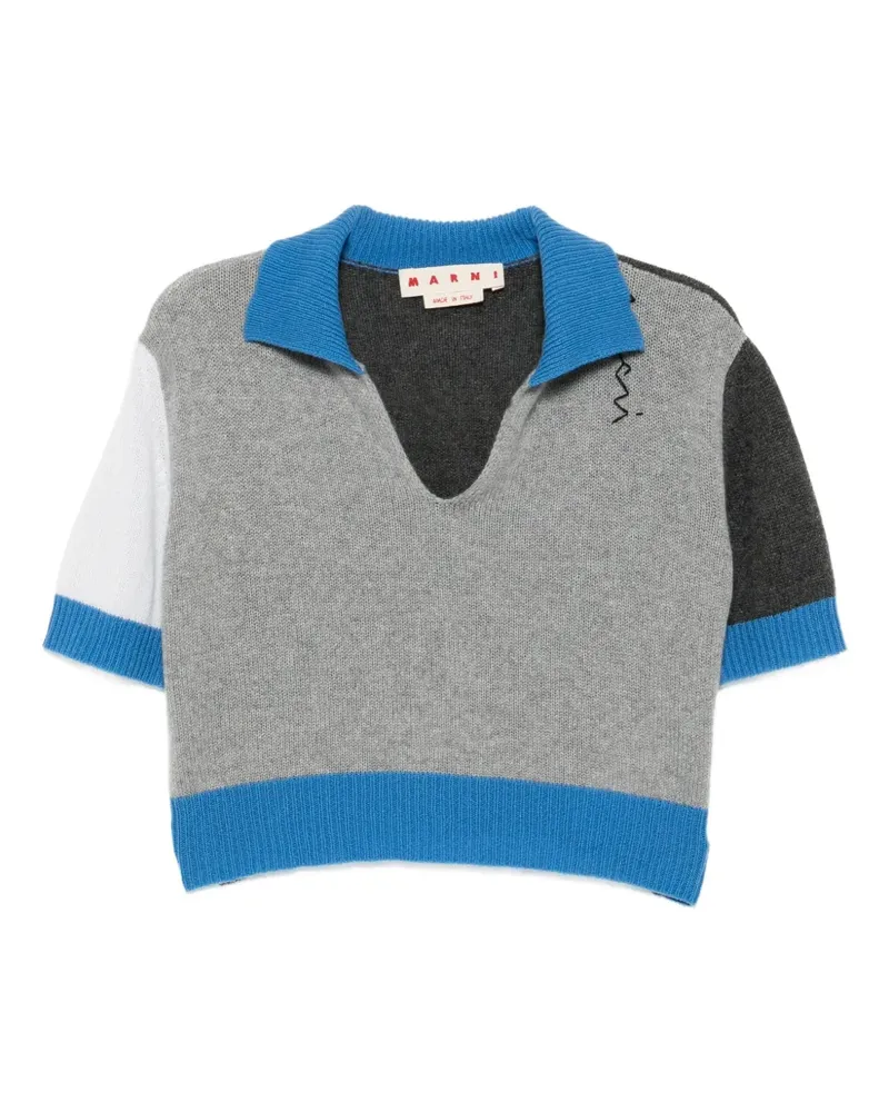 Marni Poloshirt in Colour-Block-Optik - Grau Grau