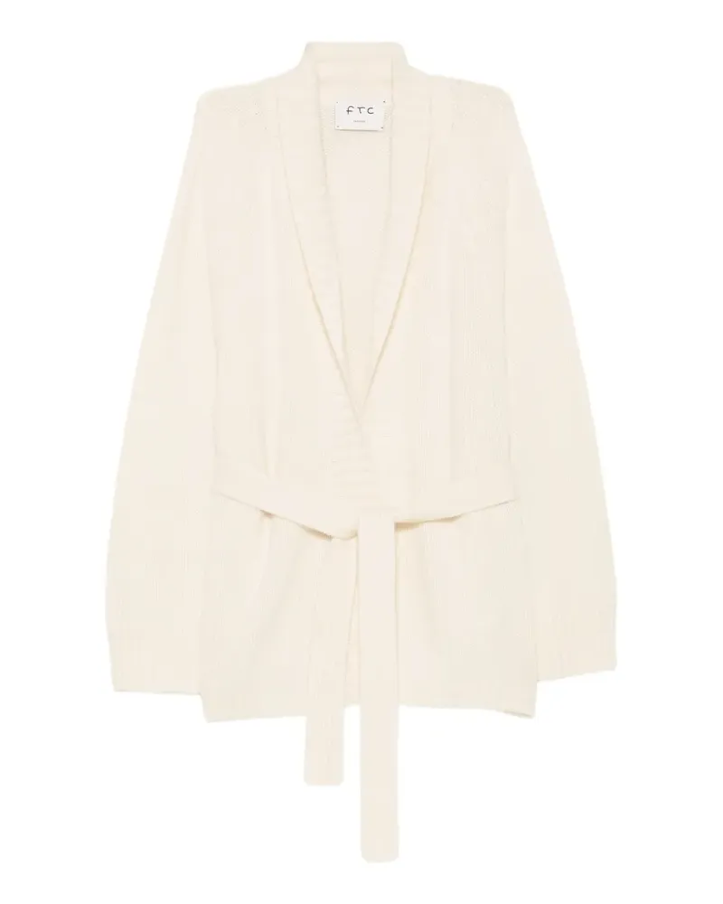 FTC Cashmere Cardigan mit Schalkragen - Nude Nude