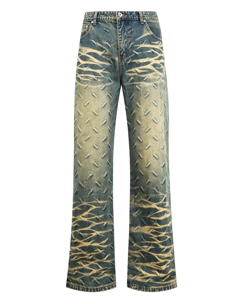 WHO DECIDES WAR Thread Plate Five-Pocket-Jeans - Blau Blau