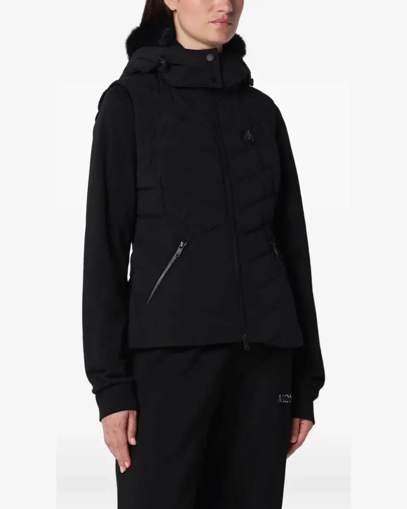 Moose Knuckles Elora hooded quilted gilet - Schwarz Schwarz