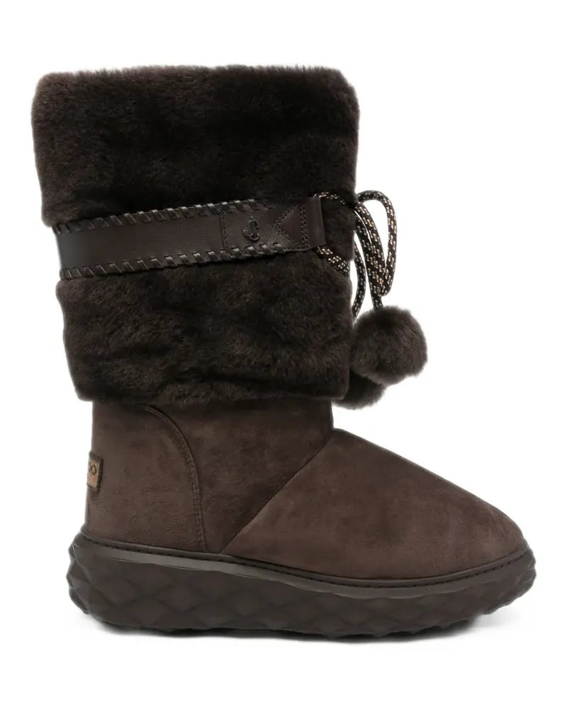 Jimmy Choo Cobi shearling knee-high boots - Braun Braun
