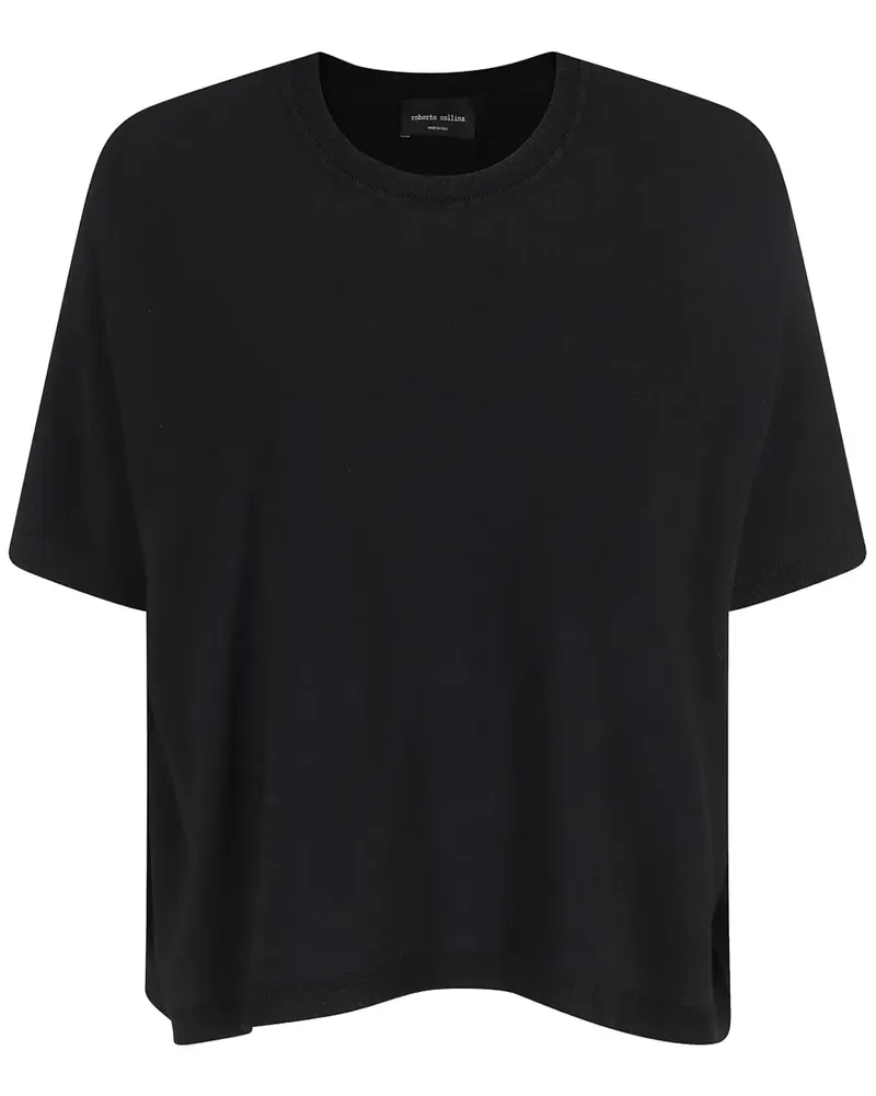 Roberto Collina Klassisches T-Shirt - Schwarz Schwarz