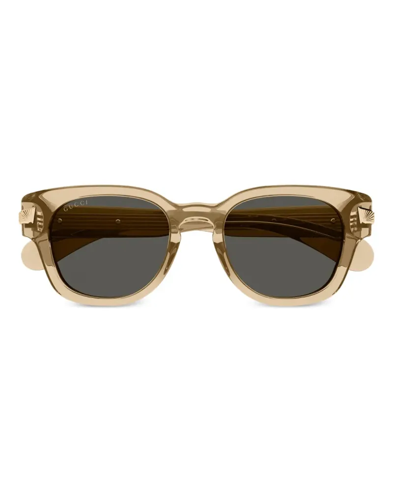 Gucci Beige" Sonnenbrille mit eckigem Gestell - Nude Nude