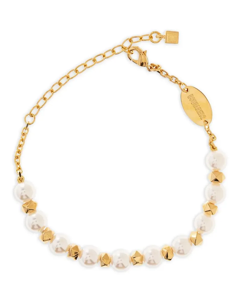 Dsquared2 Armband mit Kunstperlen - Gold Gold