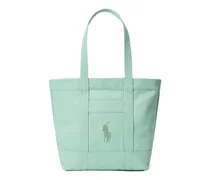Shopper mit Stickerei - Grün