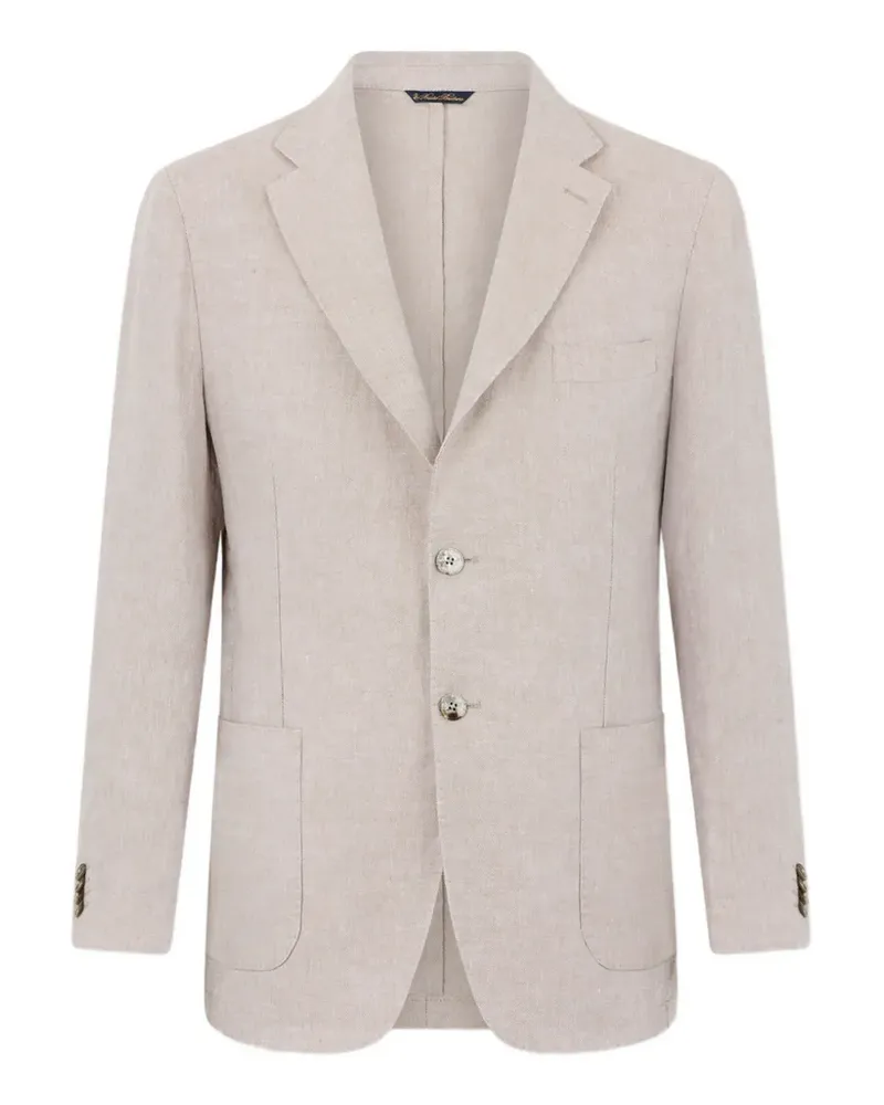Brooks Brothers Einreihiges Sakko aus Leinen - Nude Nude
