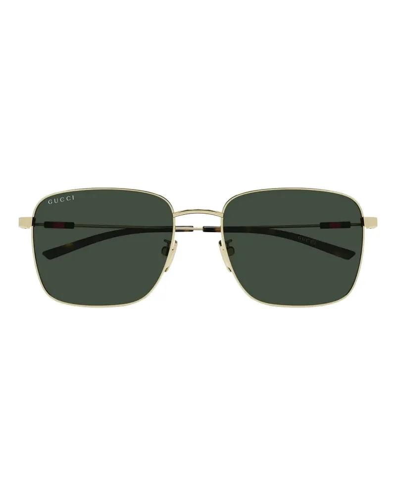 Gucci Sonnenbrille mit eckigem Gestell - Gold Gold