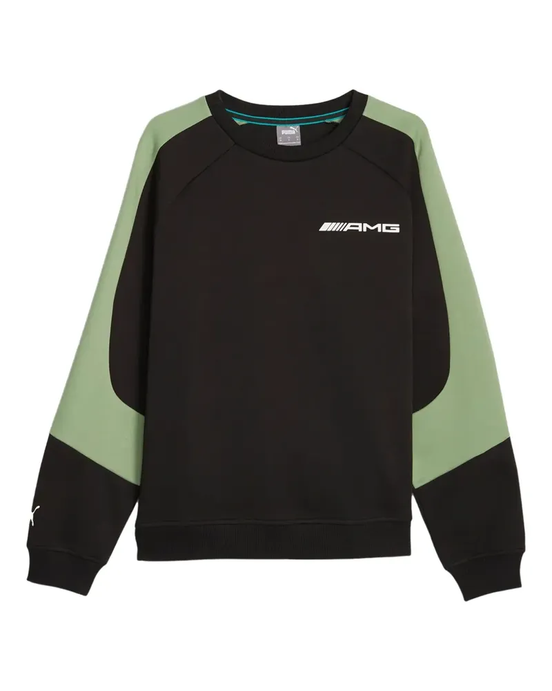 Puma x Mercedes AMG Sweatshirt in Colour-Block-Optik - Schwarz Schwarz