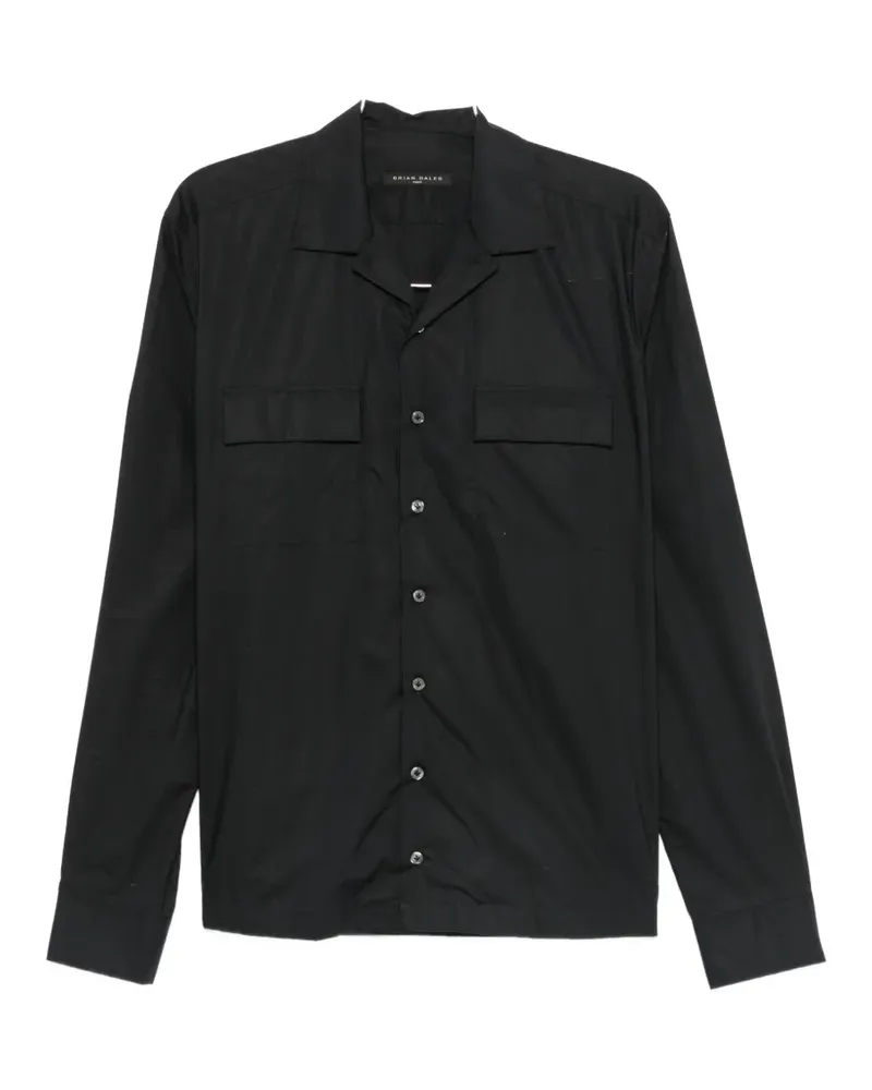 Brian Dales flap-pocket spread-collar shirt - Schwarz Schwarz