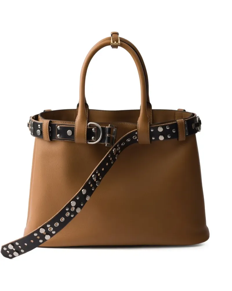 Prada Großer Tote Bag mit Schnalle - Braun Braun