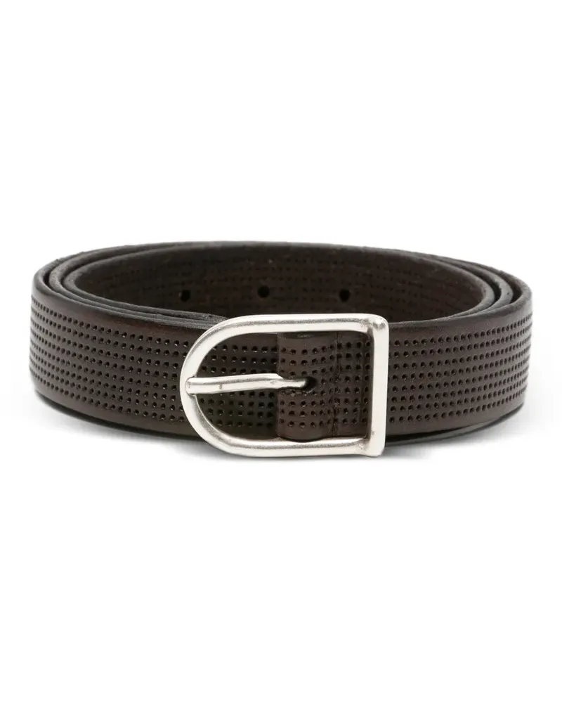 Dell'oglio perforated leather belt - Braun Braun