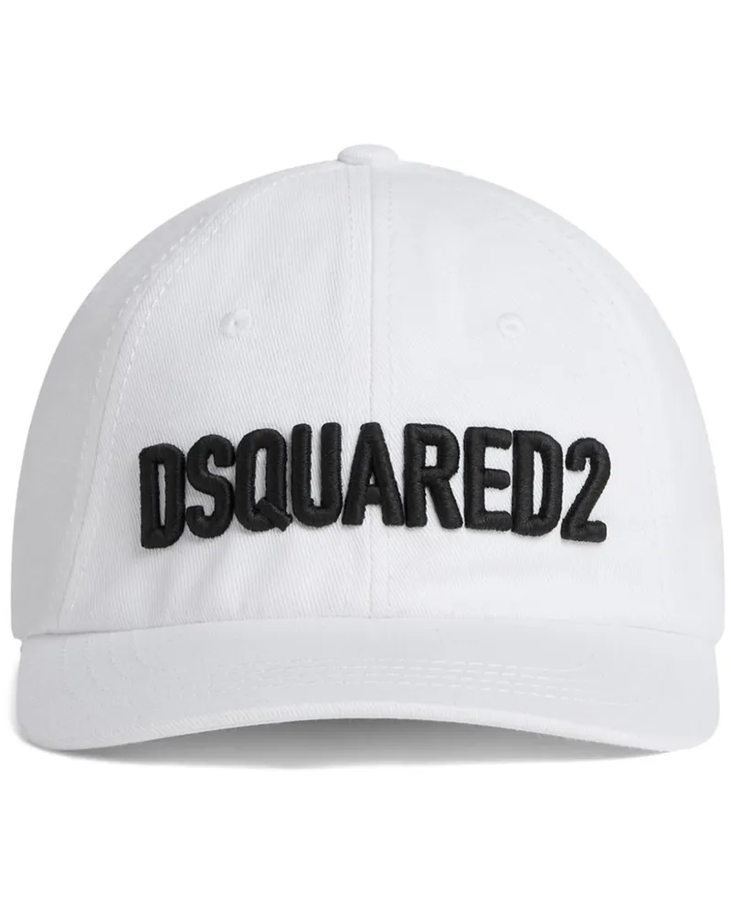 Dsquared2 Baseballkappe mit Logo-Stickerei - Weiß Weiß
