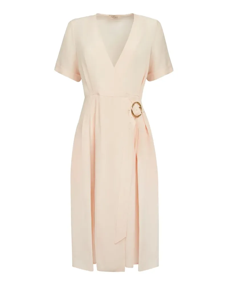 Twin-Set buckle wrap dress - Rosa Rosa