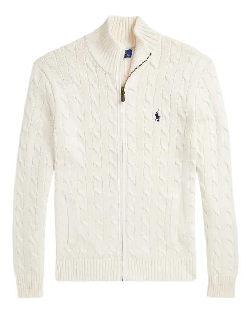 Ralph Lauren Cardigan mit Zopfmuster - Nude Nude