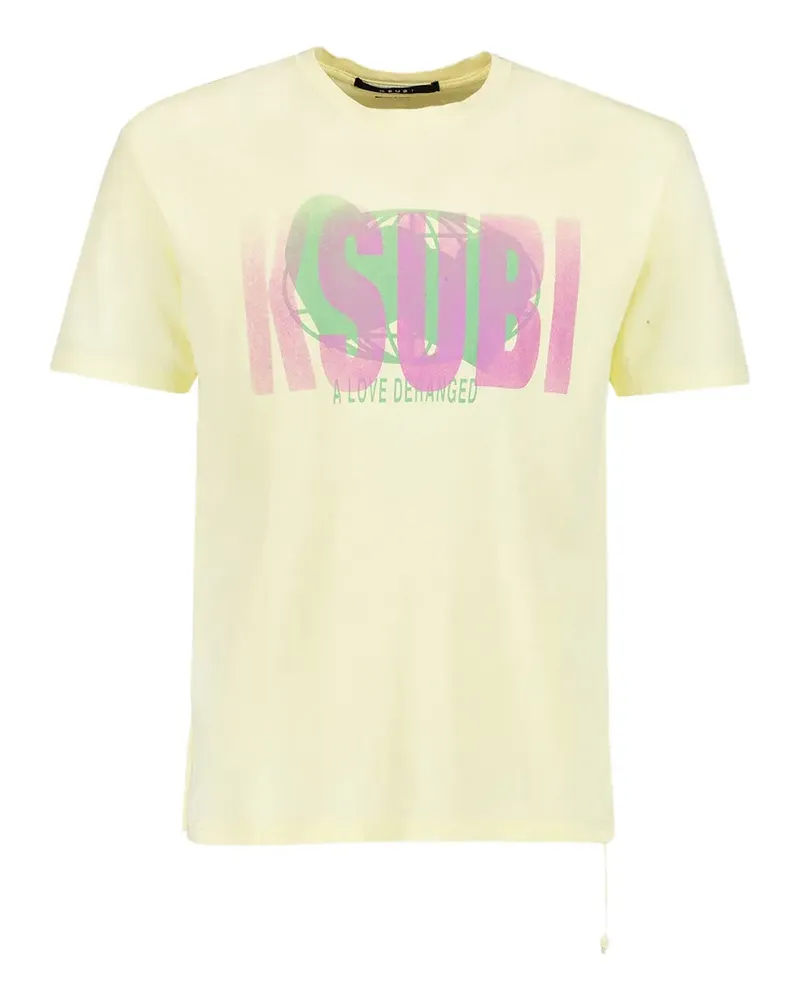 ksubi Deranged Kash T-Shirt mit grafischem Print - Gelb Gelb