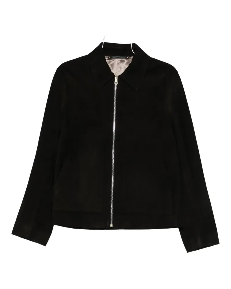 Paul Smith zip-up suede jacket - Schwarz Schwarz