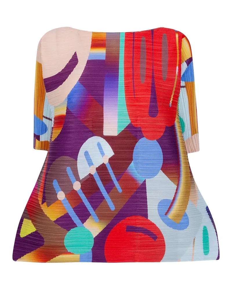 Issey Miyake Playground pleated T-shirt - Violett Violett