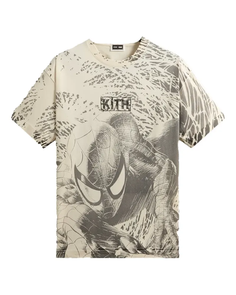 KITH x Marvel T-Shirt mit Spiderman-Print - Grau Grau