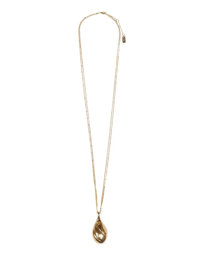 Chloé pleated pendant double-strand necklace - Gold Gold