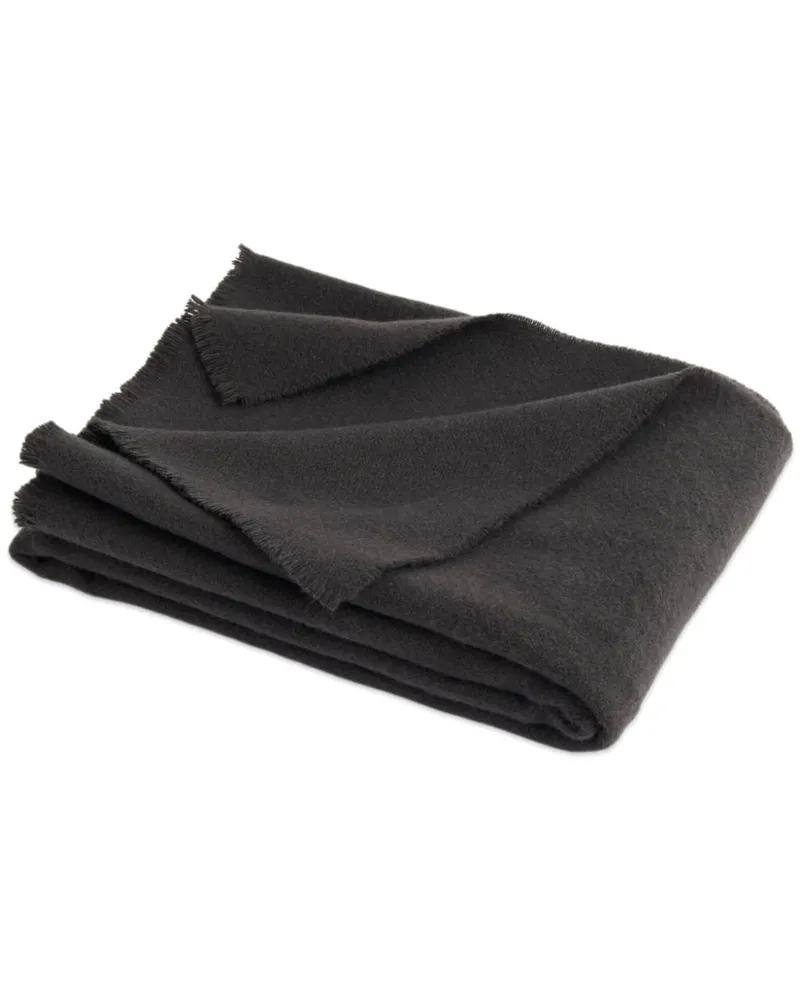 Hay Mono Throw Decke aus Wolle - Grau Grau