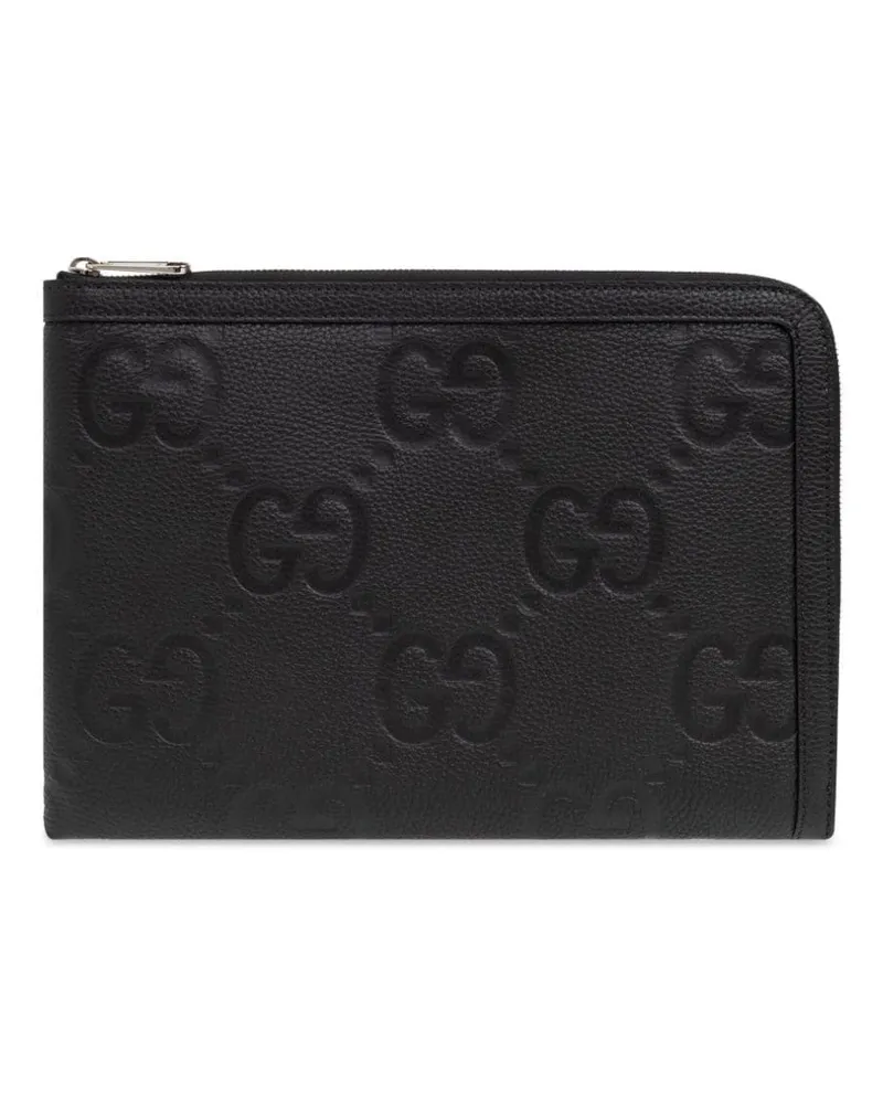 Gucci Kleines Reise-Dokumentenetui mit Jumbo GG - Schwarz Schwarz
