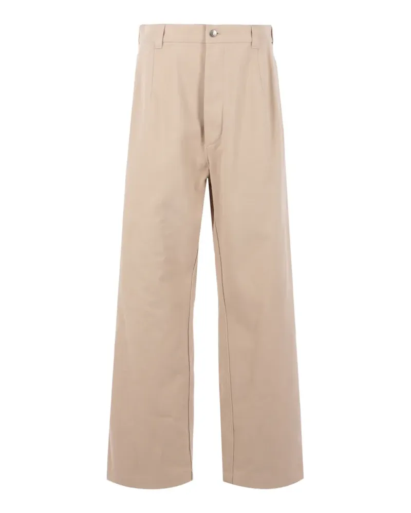 Loro Piana Straight-Leg-Hose mit Falten - Nude Nude