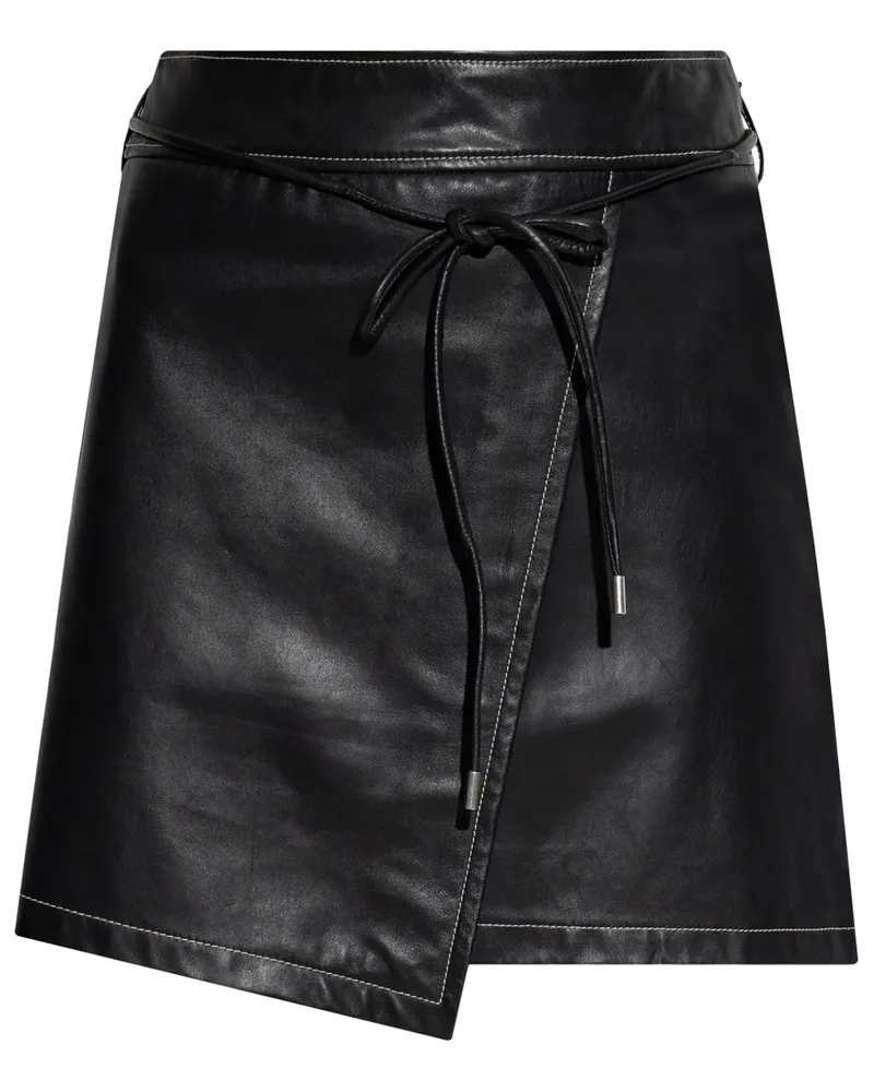 Paul Smith Klassischer Lederrock - Schwarz Schwarz