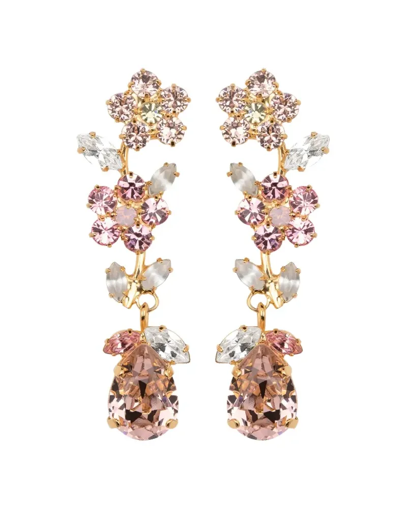 Jennifer Behr Freesia floral-motif drop earrings - Gold Gold