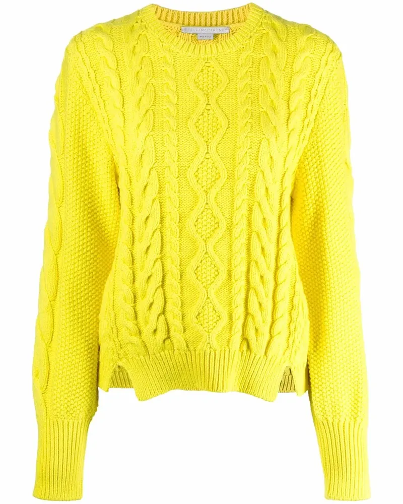 Stella McCartney Cropped-Pullover mit langen Ärmeln - Gelb Gelb