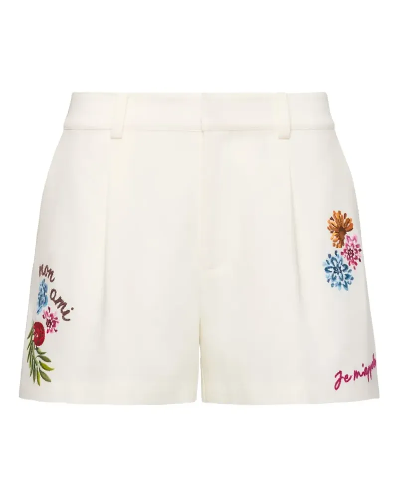 Cinq à Sept Celeste Vine Shorts mit Stickerei - Nude Nude