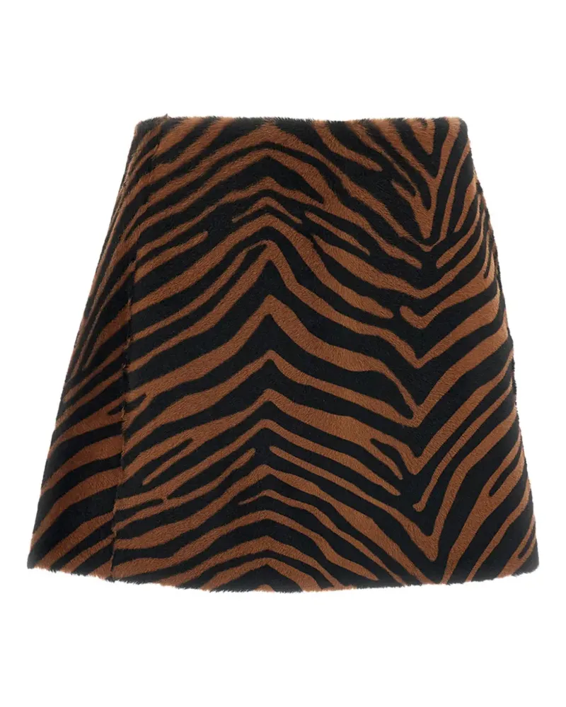 P.A.R.O.S.H. P.A.R.O H. Minirock mit Zebra-Print - Braun Braun