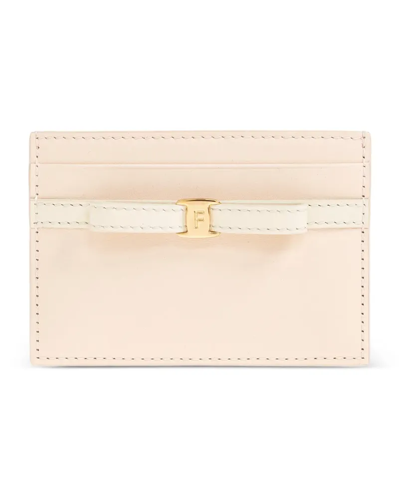Ferragamo bow-detail cardholder - Nude Nude