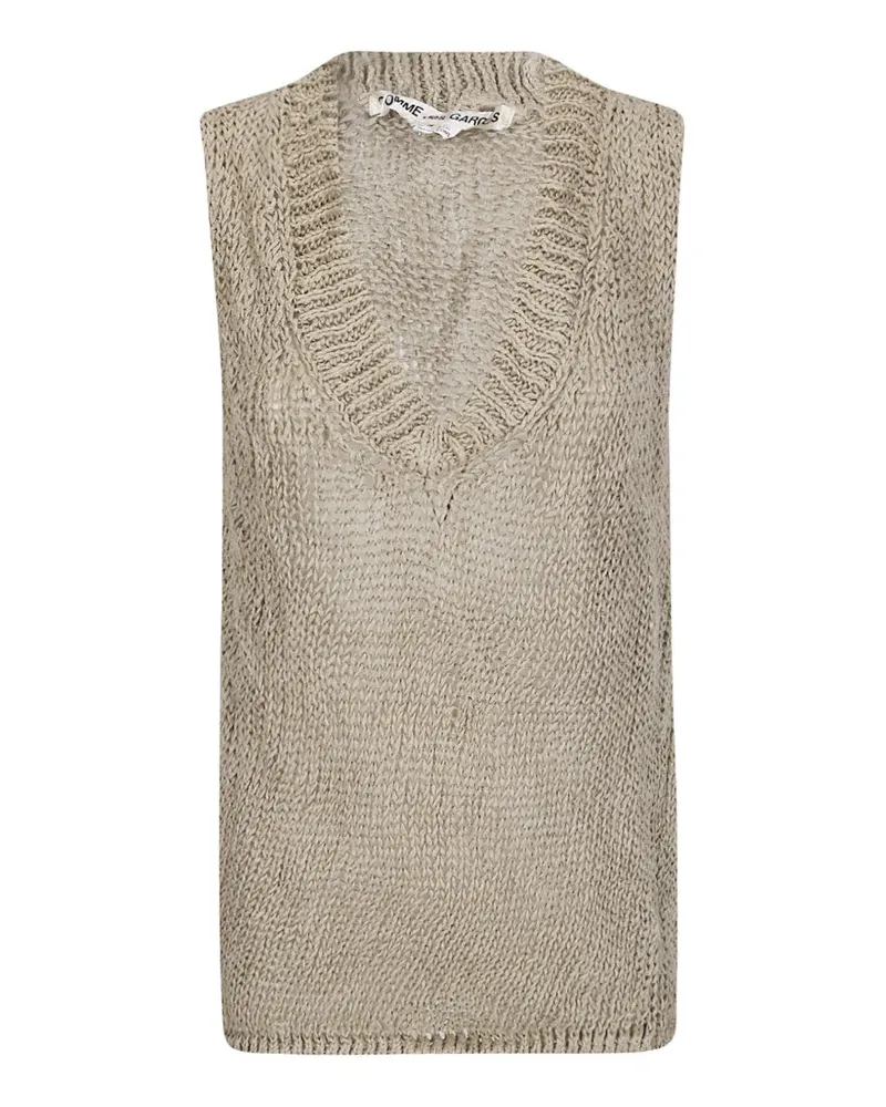 Comme des Garçons V-neck vest - Nude Nude