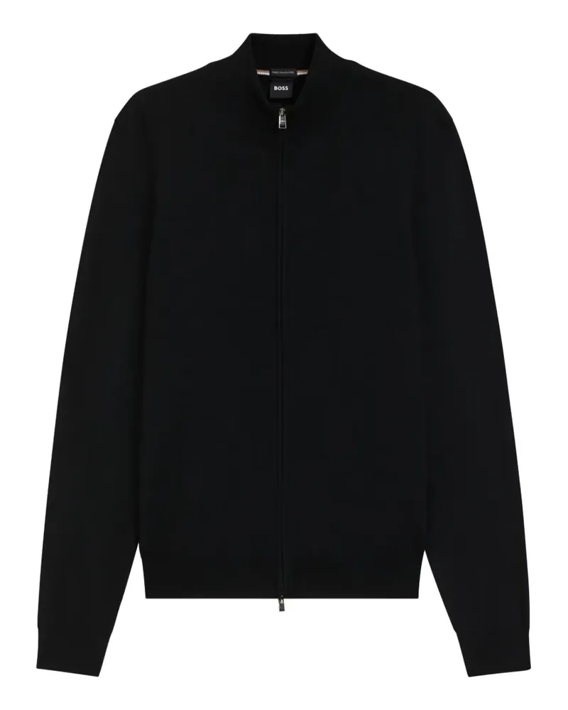 HUGO BOSS Cardigan mit Reißverschluss - Schwarz Schwarz
