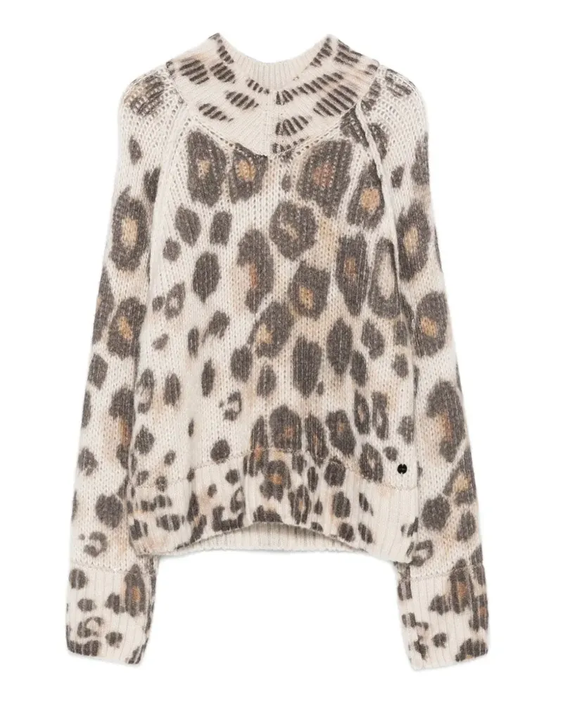 Marc Cain Pullover mit Leoparden-Print - Nude Nude
