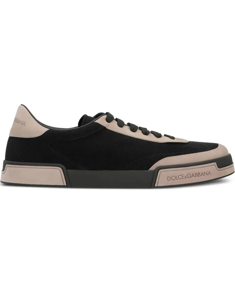 Dolce & Gabbana Portofino Yacht Sneakers mit Einsätzen - Schwarz Schwarz